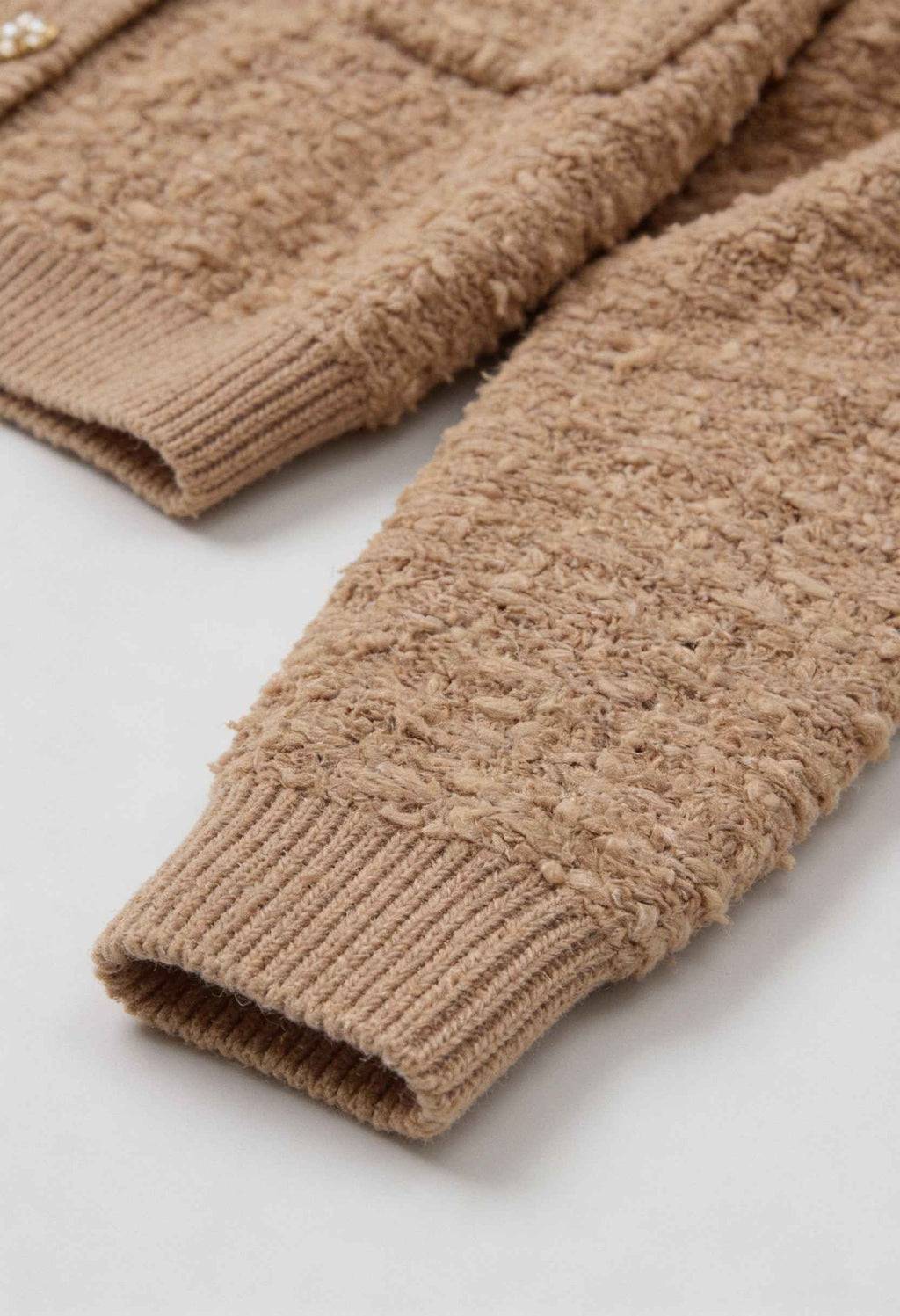 Sophia | Cozy Khaki Knit Cardigan with Open Front - Lumina