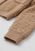 Sophia | Cozy Khaki Knit Cardigan with Open Front - Lumina