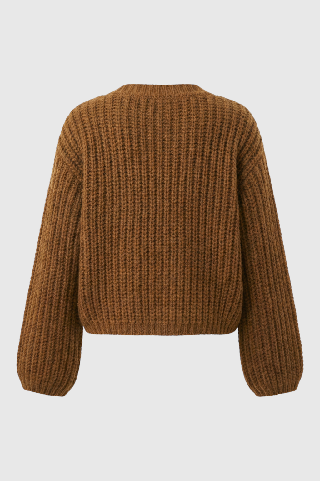 Sophia | Cozy Long Brown Cardigan Sweater with Relaxed Fit - Lumina