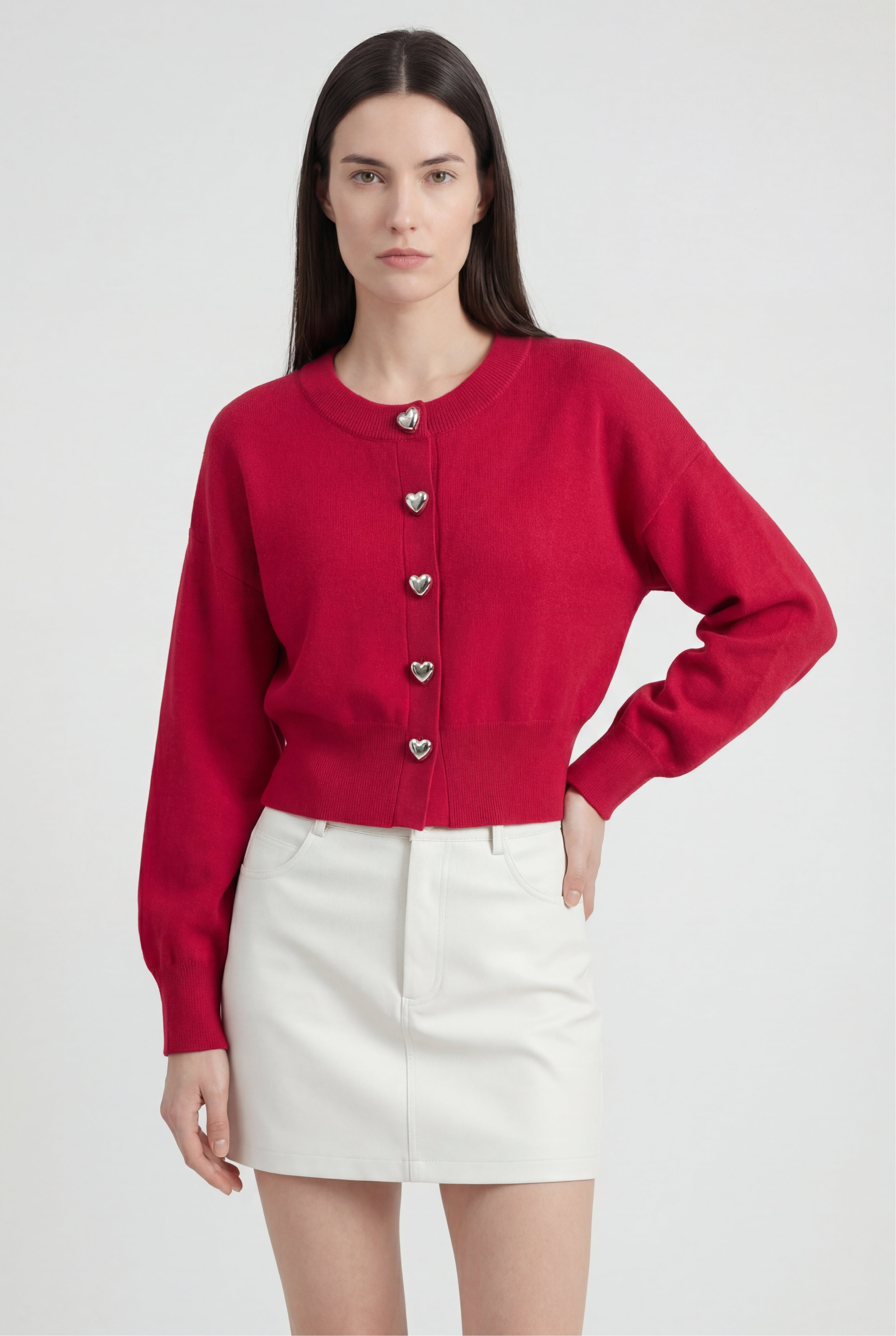 Sophia | Cozy Open Front Knit Cardigan Sweater with Ribbed Hem - Lumina