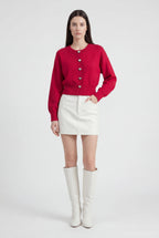 Sophia | Cozy Open Front Knit Cardigan Sweater with Ribbed Hem - Lumina