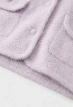 Sophia | Cozy Purple Knitted Cardigan with Open Front - Lumina