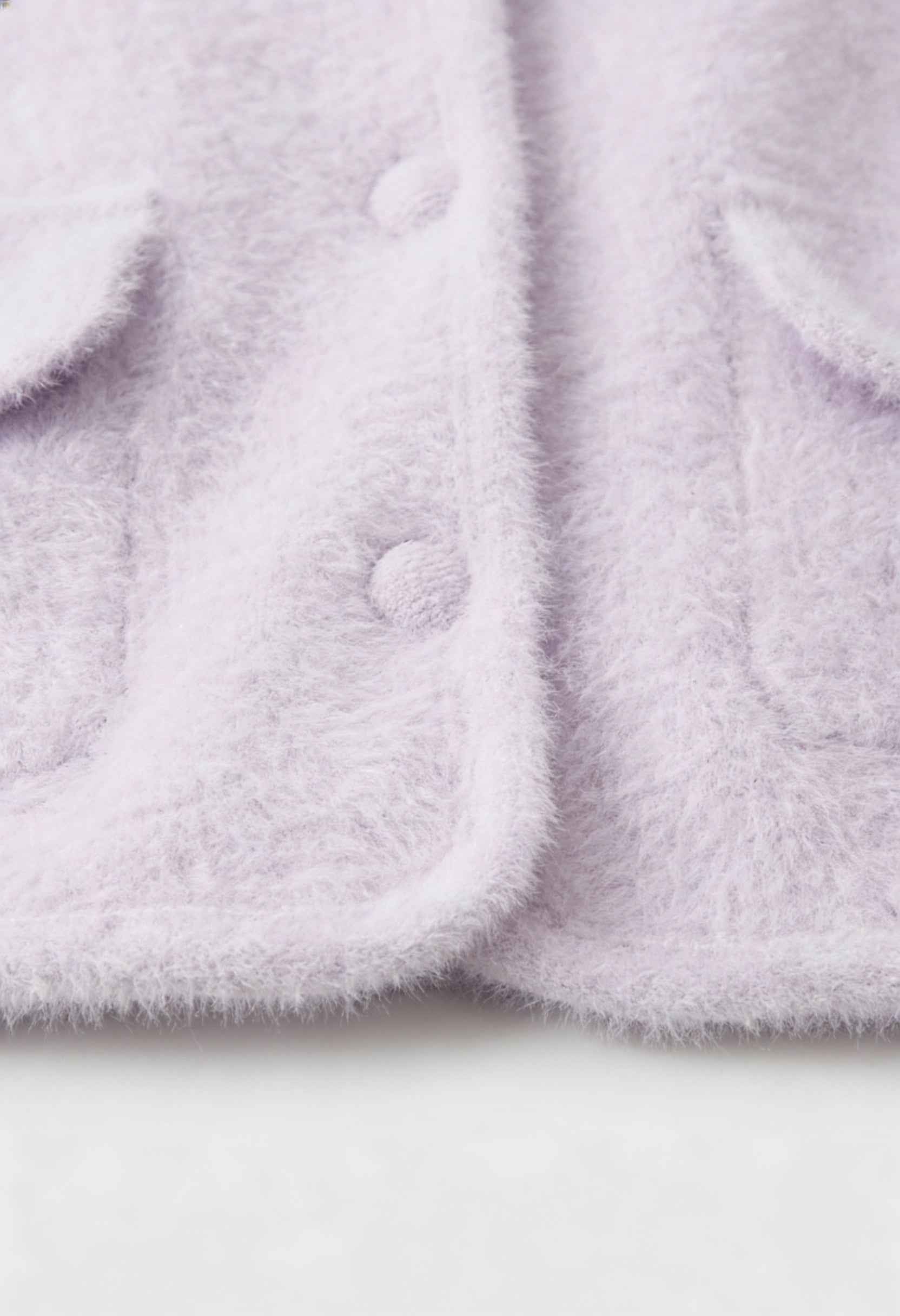 Sophia | Cozy Purple Knitted Cardigan with Open Front - Lumina