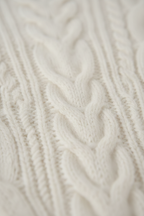 Sophia | Cozy Relaxed Fit White Cardigan Sweater with Ribbed Hem - Lumina