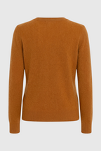 Sophia | Cozy V-Neck Orange Sweater with Flattering Fit - Lumina