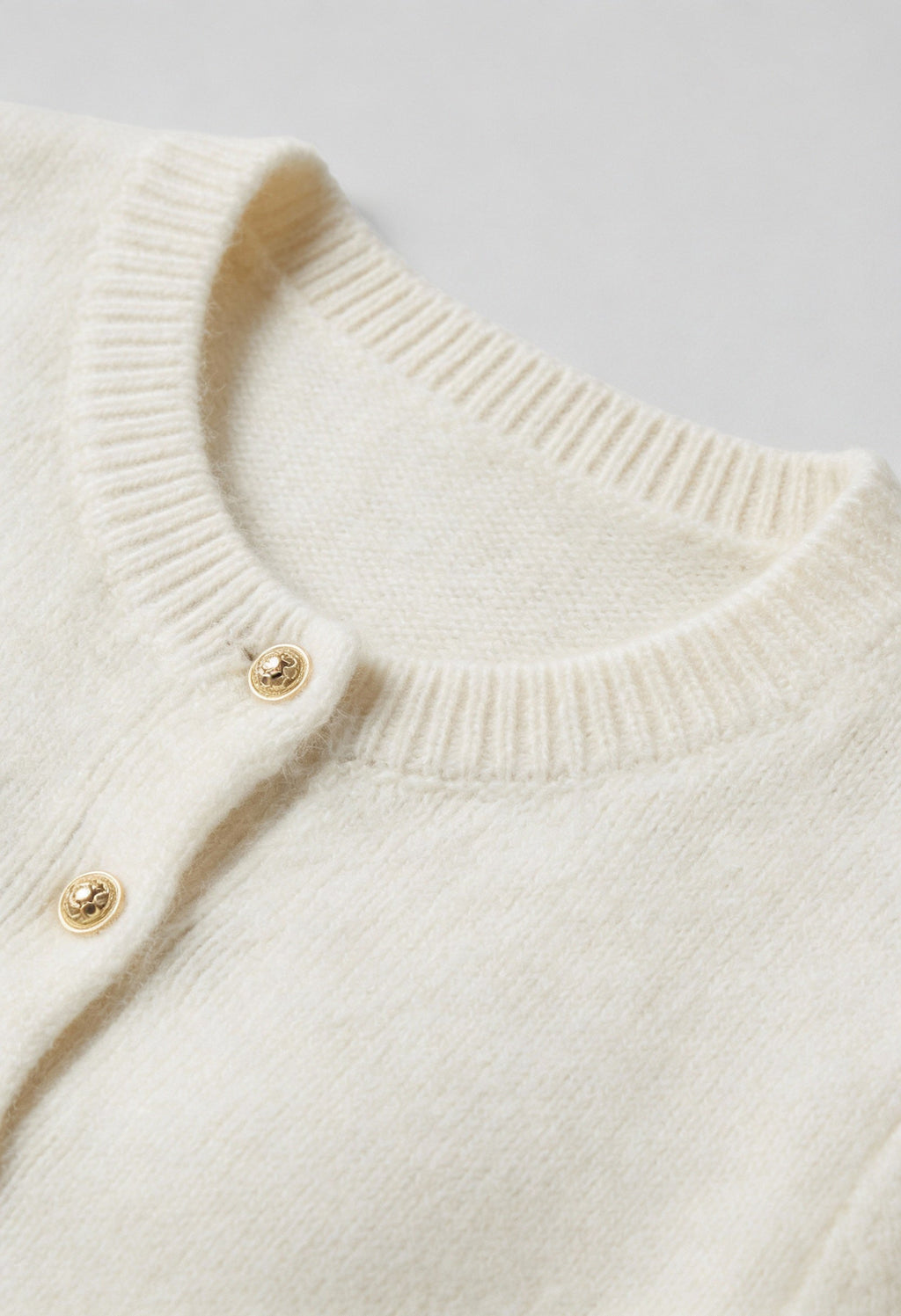 Sophia | Cozy White Cardigan Sweater with Ruffle Details - Lumina