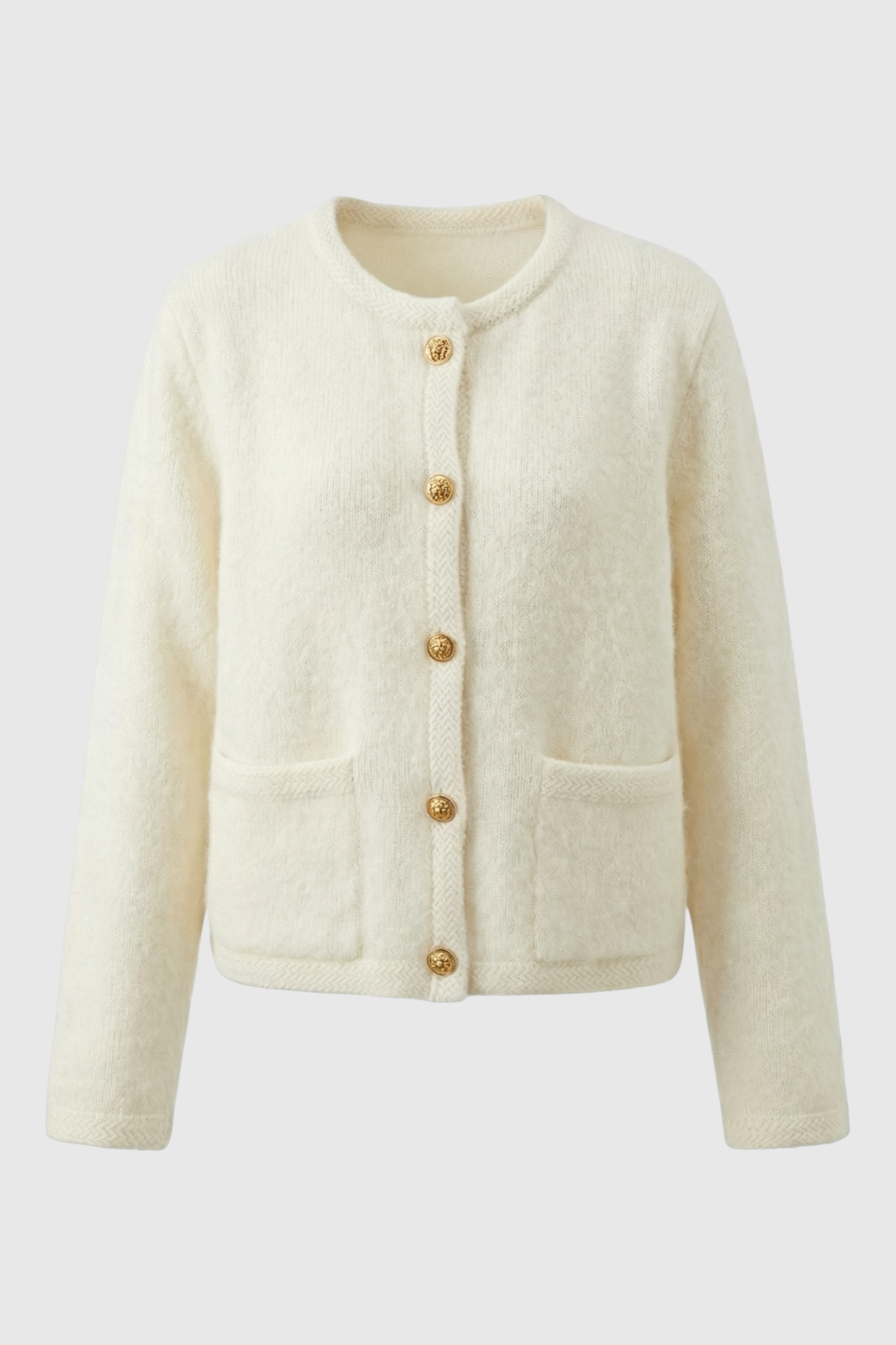 Sophia | Cozy White Long Cardigan with Relaxed Fit - Lumina