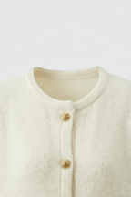 Sophia | Cozy White Long Cardigan with Relaxed Fit - Lumina