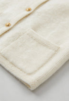 Sophia | Cozy White Long Cardigan with Relaxed Fit - Lumina