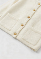 Sophia | Cozy White Long Cardigan with Relaxed Fit - Lumina