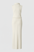 Sophia | Elegant Apricot Knit Skirt Set with Flattering Fit - Lumina