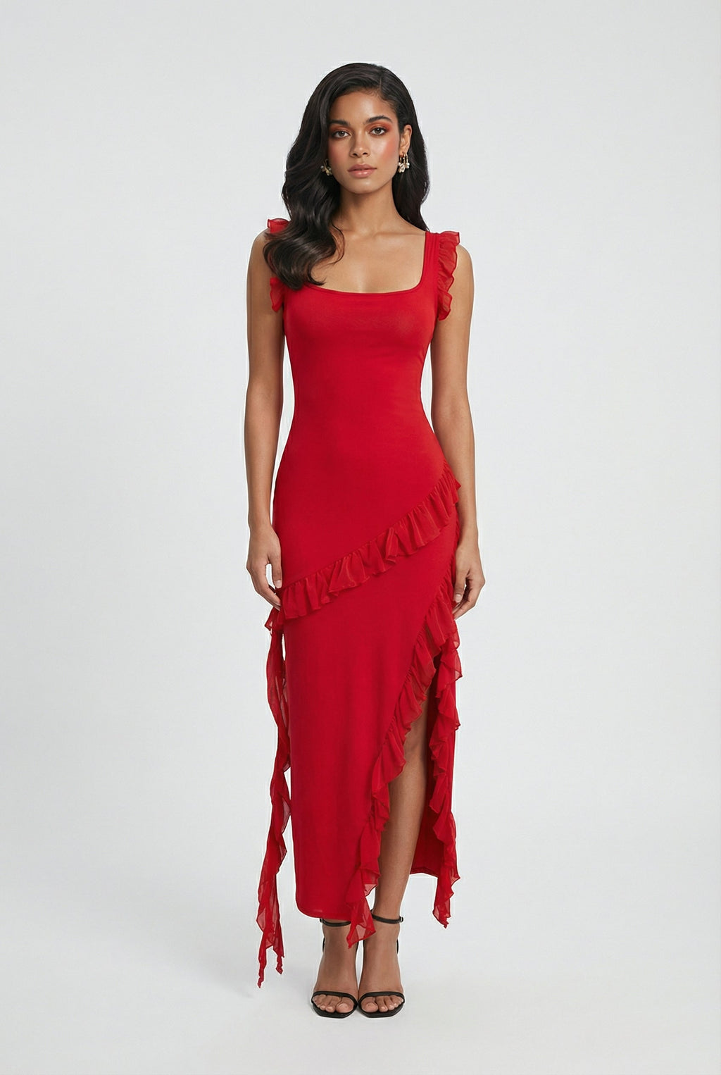 Sophia | Elegant Backless Design with High Slit Maxi Dress - Lumina