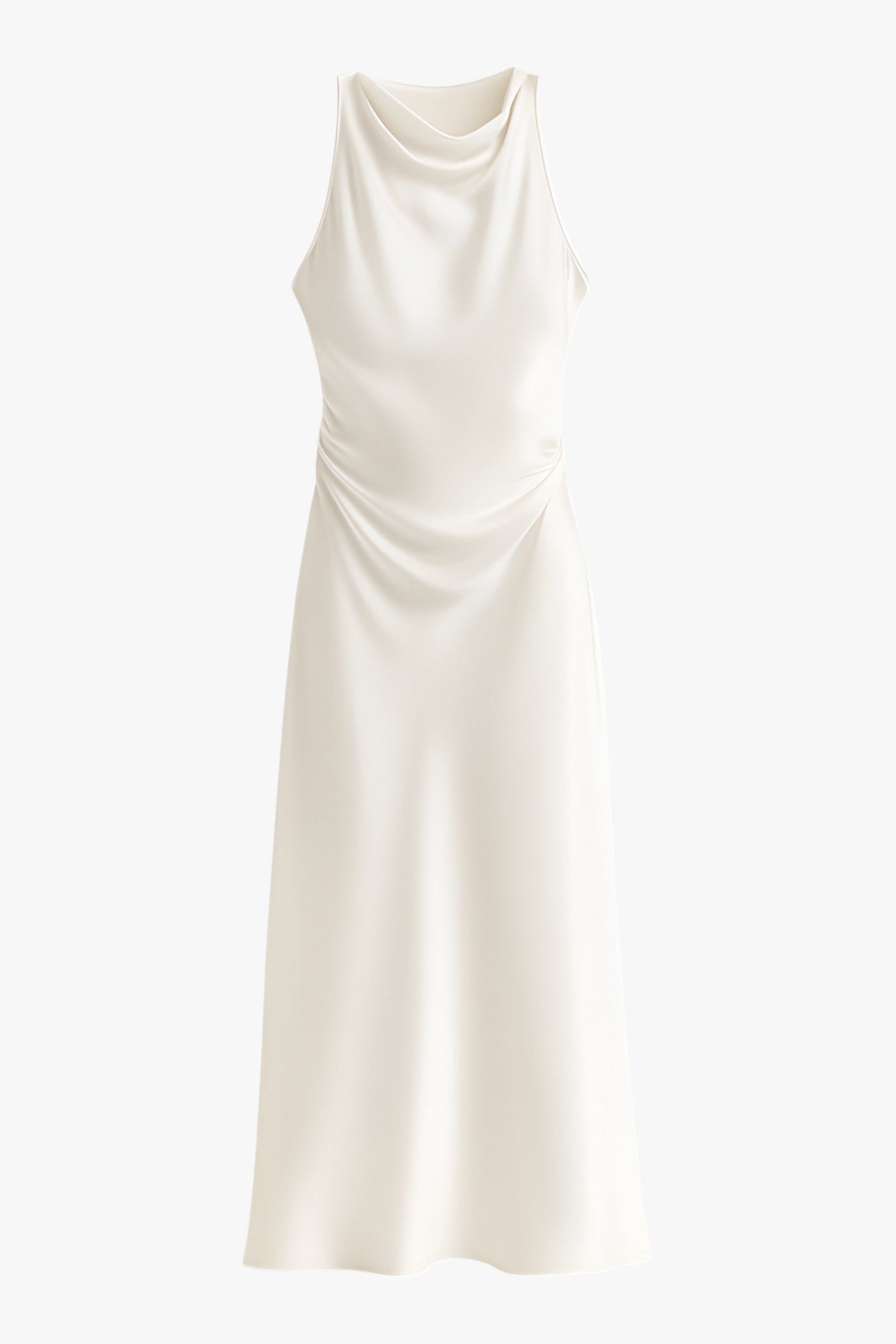 Sophia | Elegant Beige Summer Dress with Adjustable Fit - Lumina