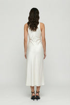 Sophia | Elegant Beige Summer Dress with Adjustable Fit - Lumina