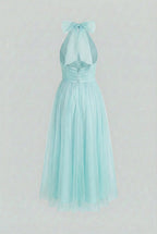 Sophia | Elegant Blue Midi Dress with Flattering Silhouette - Lumina
