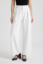 Sophia | Elegant High-Waisted Pleated Pants with Stretch - Lumina