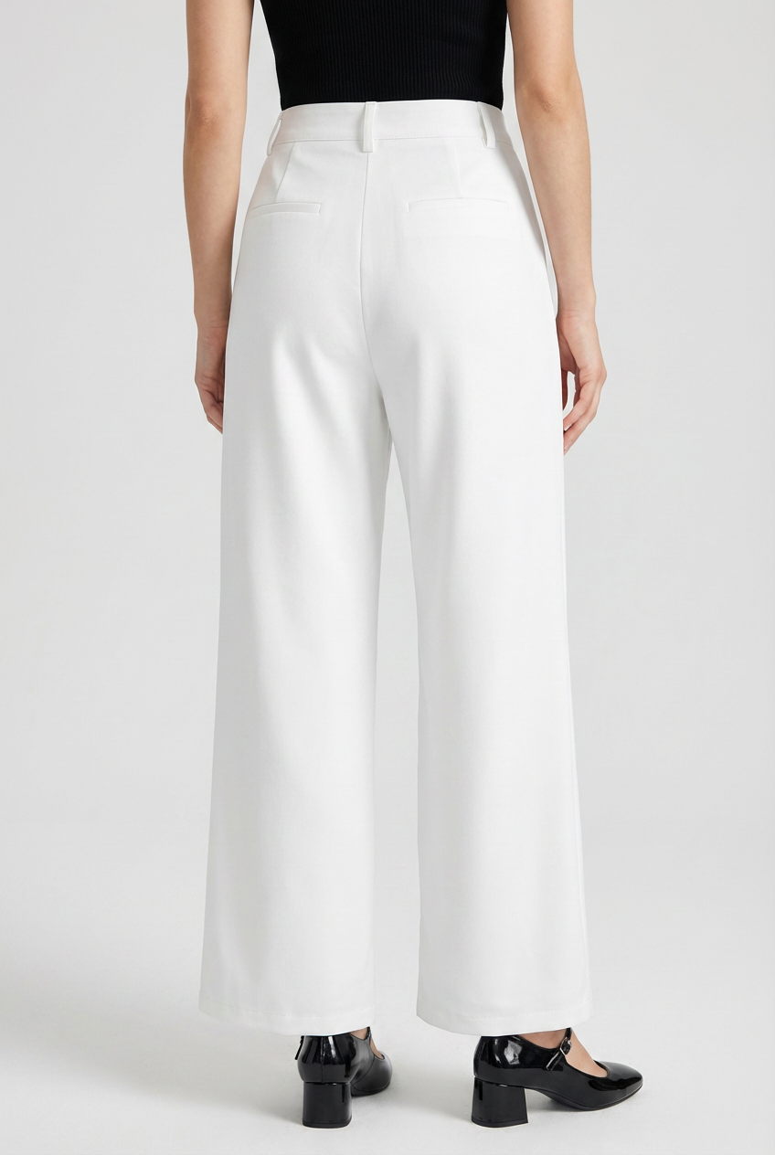 Sophia | Elegant High-Waisted Pleated Pants with Stretch - Lumina