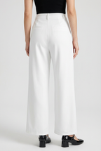 Sophia | Elegant High-Waisted Pleated Pants with Stretch - Lumina