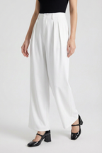 Sophia | Elegant High-Waisted Pleated Pants with Stretch - Lumina