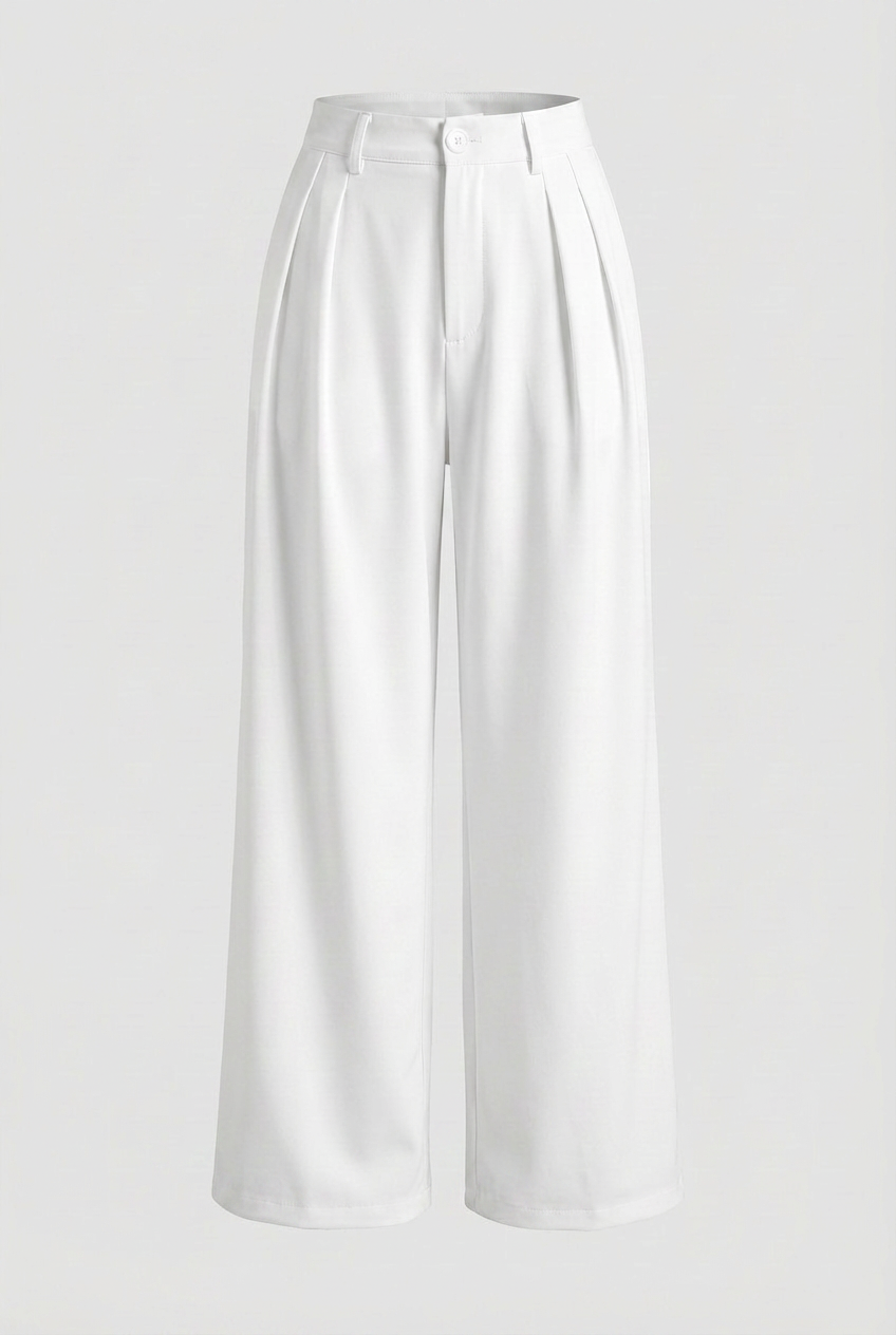 Sophia | Elegant High-Waisted Pleated Pants with Stretch - Lumina