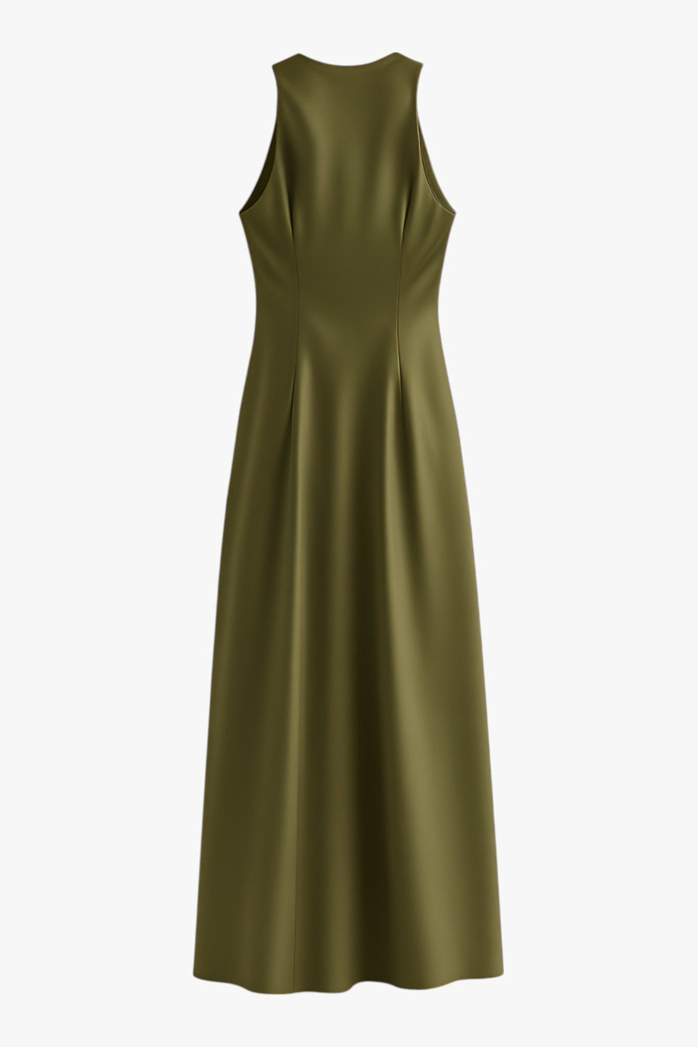 Sophia | Elegant Olive Green Maxi Dress with Adjustable Fit - Lumina