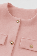 Sophia | Elegant Pink Short Jacket with Versatile Style - Lumina