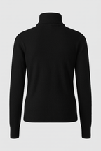 Sophia | Elegant Slim Fit Black Turtleneck Sweater - Lumina