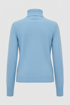 Sophia | Elegant Slim Fit Turtleneck Sweater in Blue - Lumina