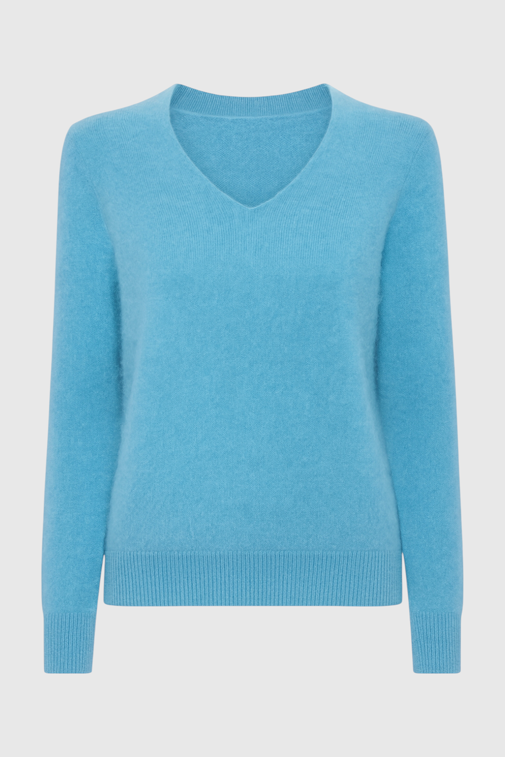 Sophia | Flattering Light Blue V-Neck Women's Sweater with Fitted Silhouette - Lumina