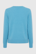 Sophia | Flattering Light Blue V-Neck Women's Sweater with Fitted Silhouette - Lumina