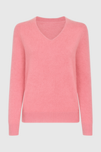 Sophia | Flattering V-Neck Knit Design with Long Sleeves Sweater - Lumina