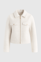 Sophia | Modern Cropped Zip-Up Jacket with Functional Pockets - Lumina