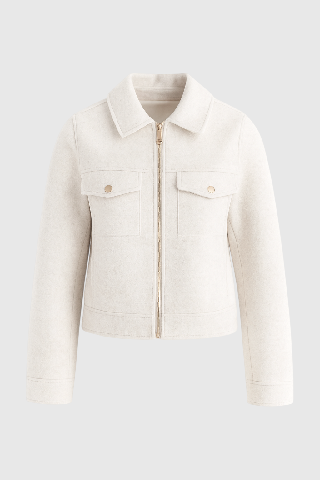 Sophia | Modern Cropped Zip-Up Jacket with Functional Pockets - Lumina