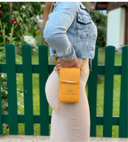 Sophia | Modern Vegan Leather Shoulder Bag with Touch Features - Lumina