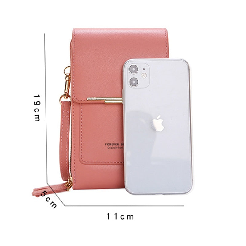 Sophia | Modern Vegan Leather Shoulder Bag with Touch Features - Lumina