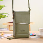 Sophia | Modern Vegan Leather Shoulder Bag with Touch Features - Lumina