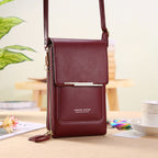Sophia | Modern Vegan Leather Shoulder Bag with Touch Features - Lumina
