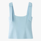 Sophia | Playful Bow-Detail Crop Top with Zipper Closure - Lumina