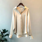 Taylor | Elegant Relaxed Fit Blouse with Button Detail - Lumina