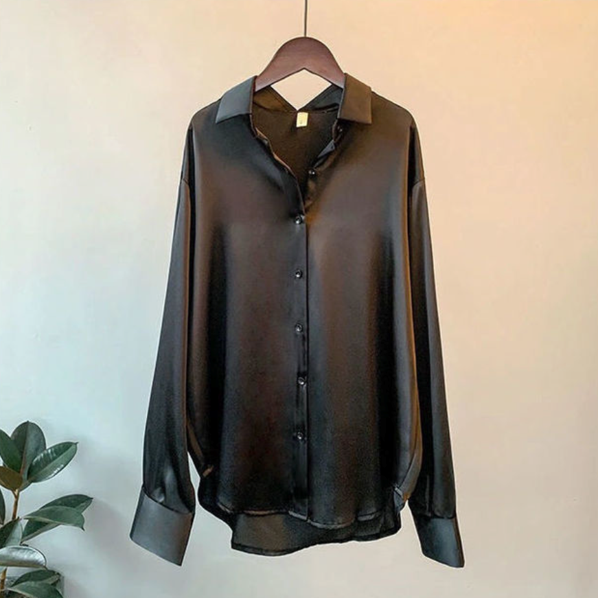 Taylor | Elegant Relaxed Fit Blouse with Button Detail - Lumina