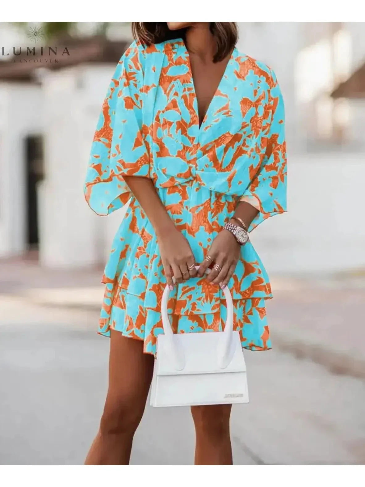 Valeria - Bohemian Floral Mini Dress