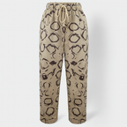 Victor | Relaxed Beige Trousers with Elastic Waistband - Lumina