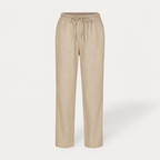 Victor | Relaxed Beige Trousers with Elastic Waistband - Lumina