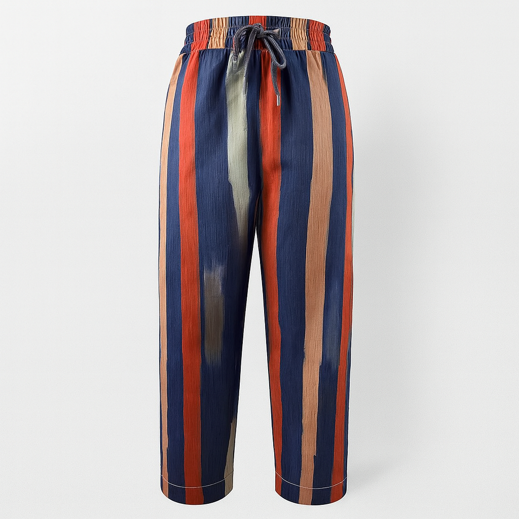 Victor | Relaxed Beige Trousers with Elastic Waistband - Lumina