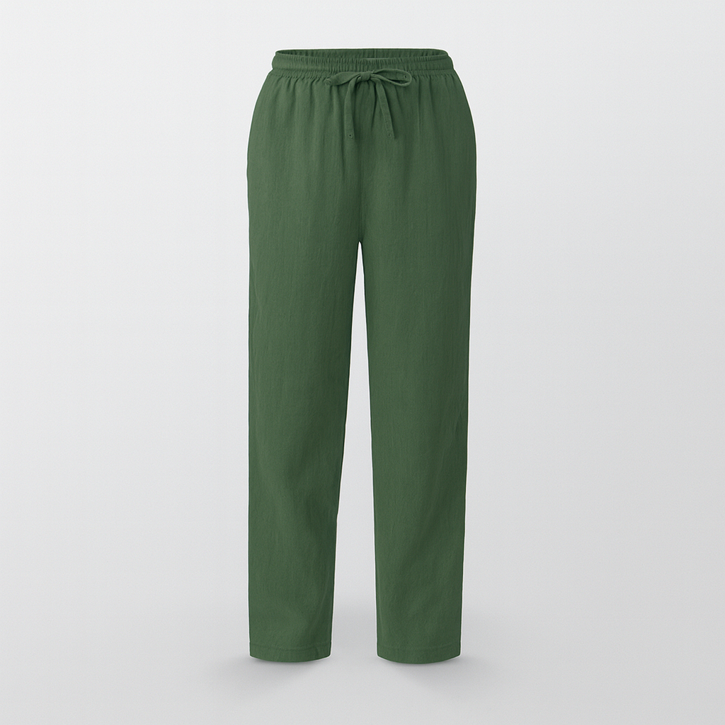 Victor | Relaxed Beige Trousers with Elastic Waistband - Lumina