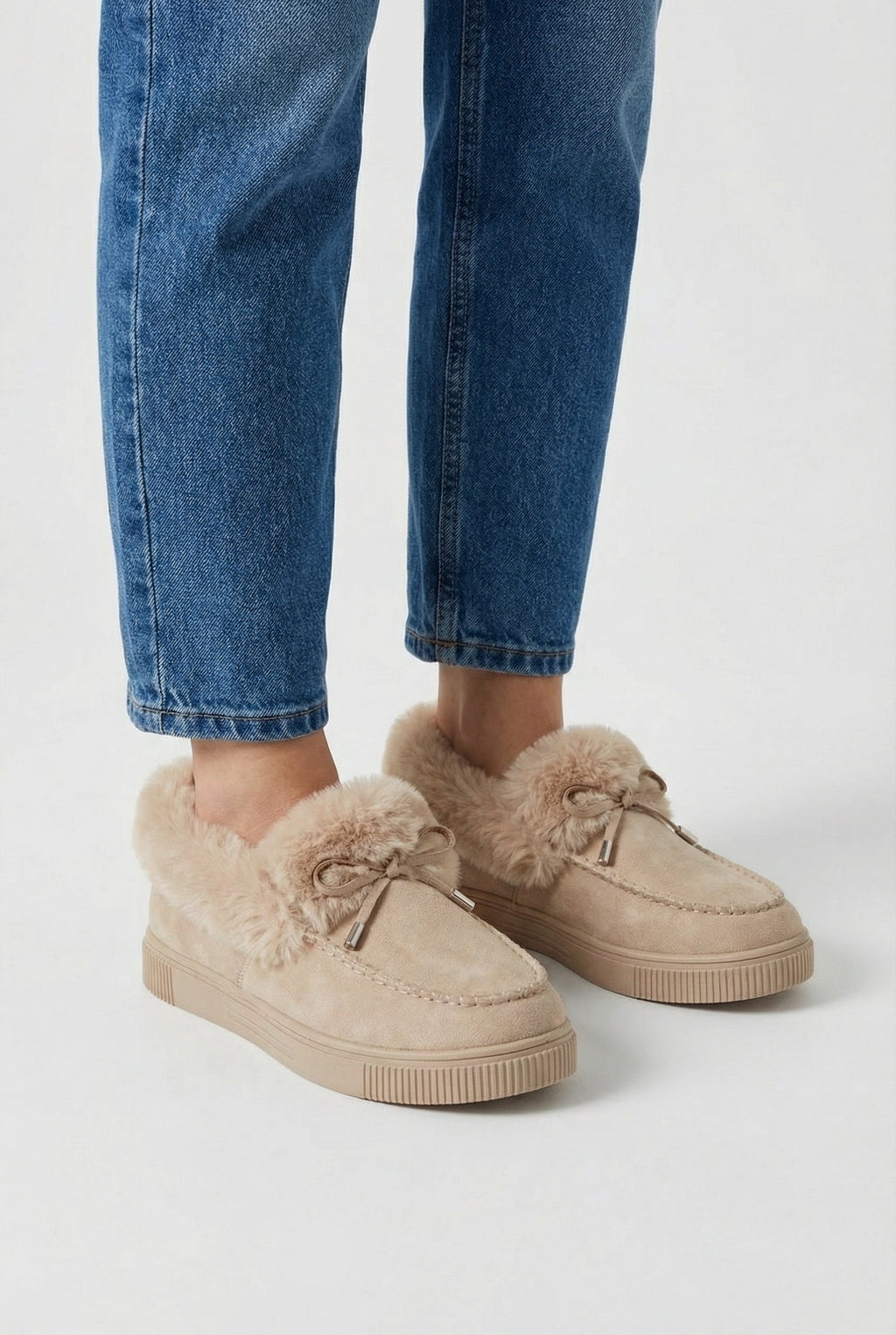Victoria | Chic Beige Winter Boots with Sturdy Sole and Warm Lining - Lumina