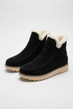 Victoria | Chic Black Ankle Boots with Warm Lining - Lumina