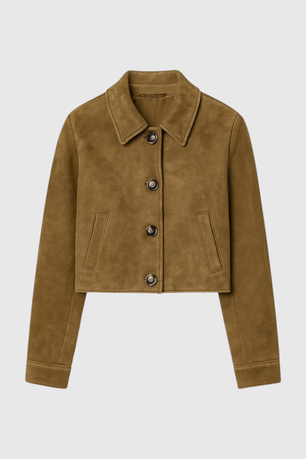 Victoria | Chic Black Button Jacket with Breathable Fabric - Lumina