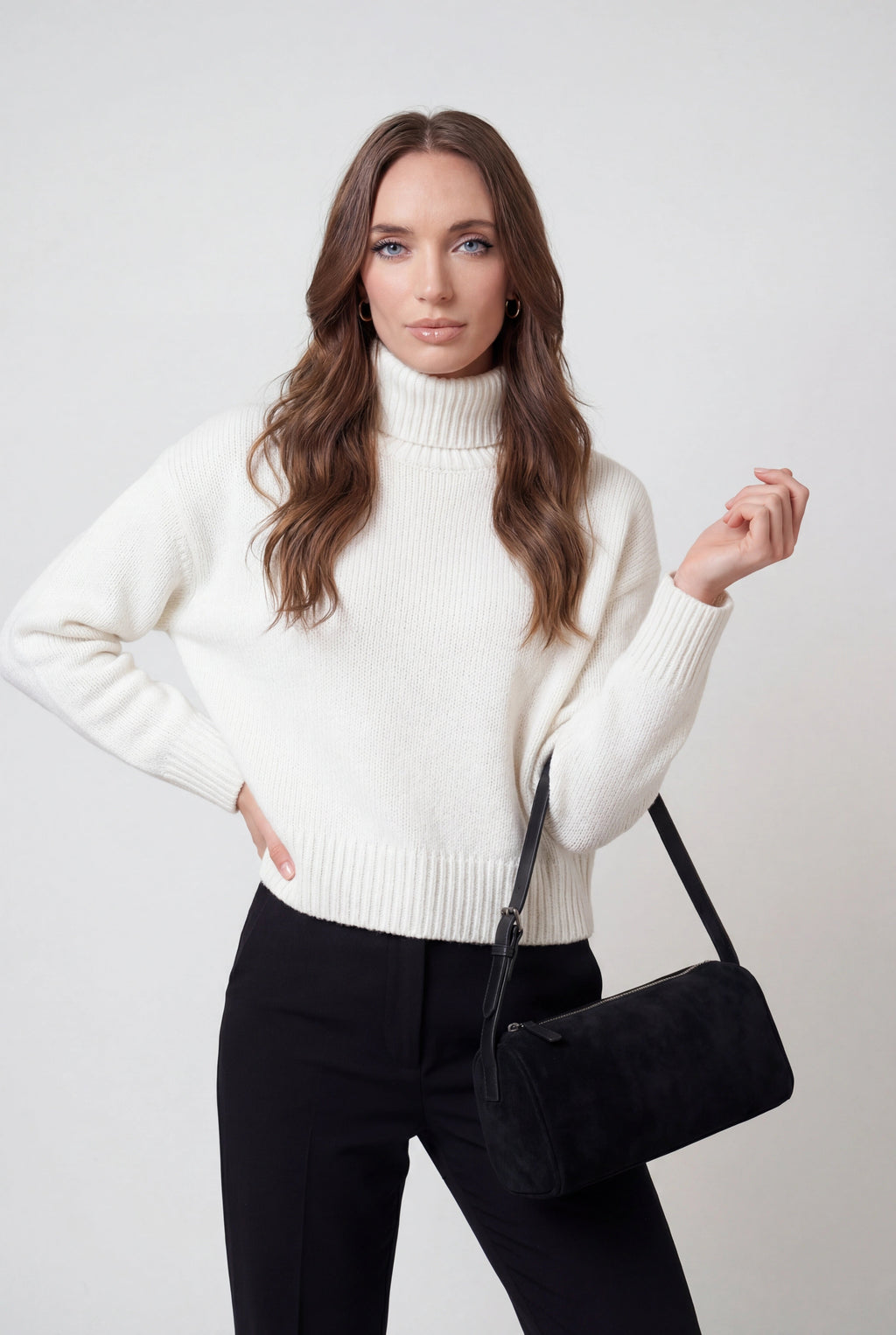 Victoria | Chic Black Mini Shoulder Bag with Adjustable Strap - Lumina