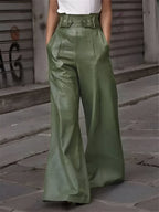 Victoria | Chic Black Wide-Leg Trousers with Relaxed Fit - Lumina